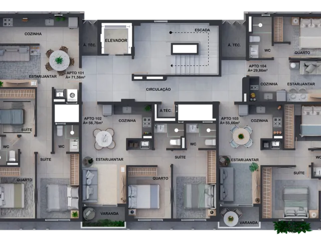 Imagem 4: Brisa Apartamento com 2 dormitórios