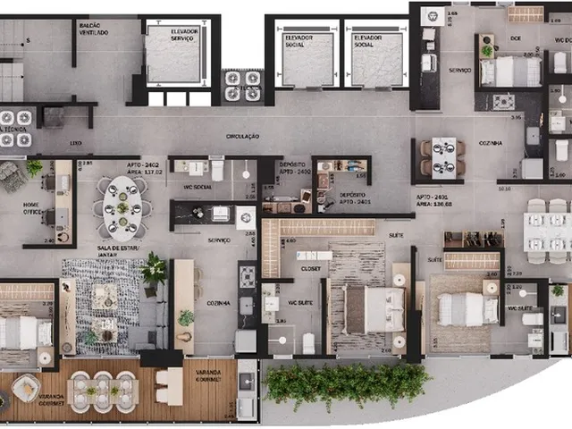 Imagem 11: Maison Du Parc Apartamento com 3 dormitórios
