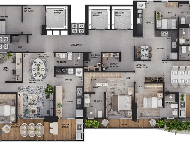 Imagem 9: Maison Du Parc Apartamento com 3 dormitórios