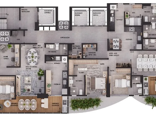 Imagem 10: Maison Du Parc Apartamento com 3 dormitórios