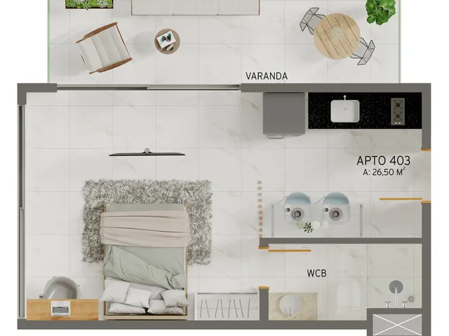 Imagem 9: Ciel Home Apartamento com 1 dormitório