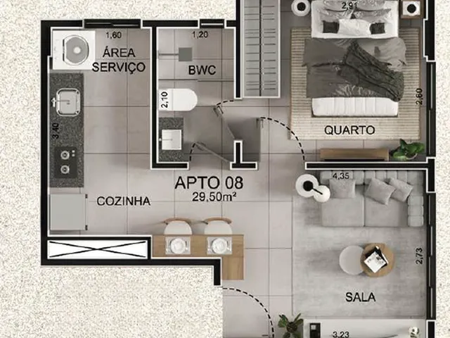 Imagem 6: Leme Apartamento com 1 dormitório
