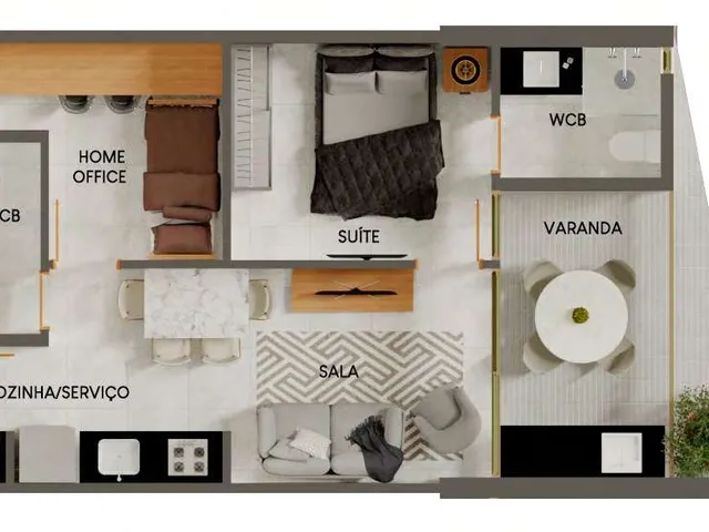 Imagem 2: Avoante Apartamento com 2 dormitórios