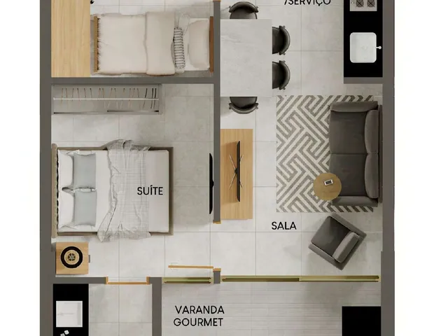 Imagem 3: Avoante Apartamento com 2 dormitórios