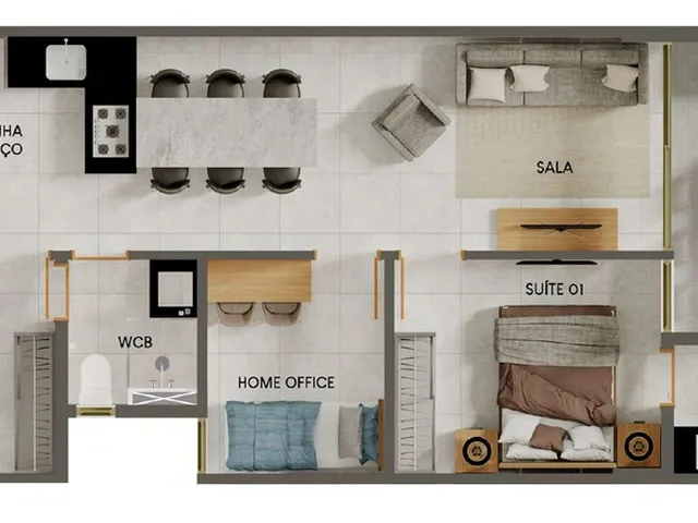 Imagem 4: Avoante Apartamento com 2 dormitórios