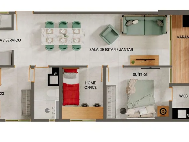 Imagem 6: Avoante Apartamento com 2 dormitórios