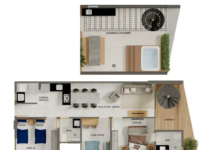 Imagem 9: Avoante Apartamento com 2 dormitórios