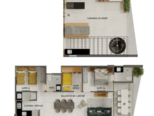 Imagem 11: Avoante Apartamento com 2 dormitórios