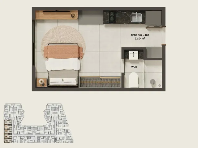 Imagem 8: Honu Habitat Apartamento com 2 dormitórios