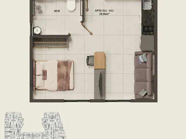 Imagem 9: Honu Habitat Apartamento com 2 dormitórios