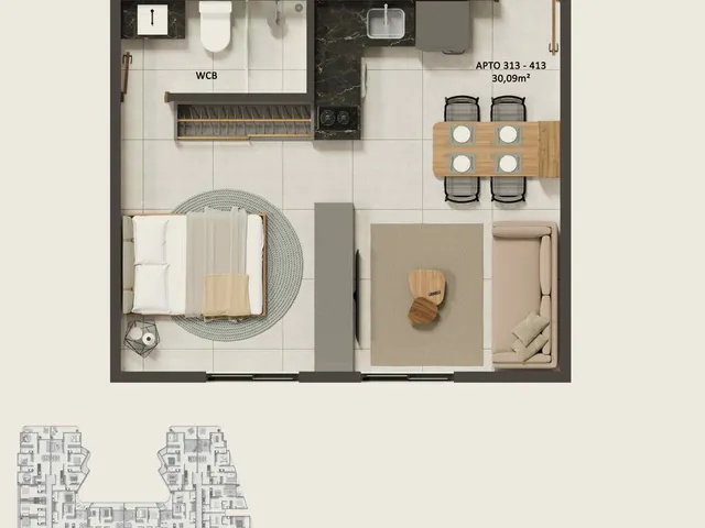 Imagem 10: Honu Habitat Apartamento com 2 dormitórios