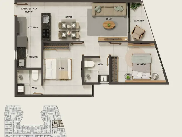Imagem 14: Honu Habitat Apartamento com 2 dormitórios