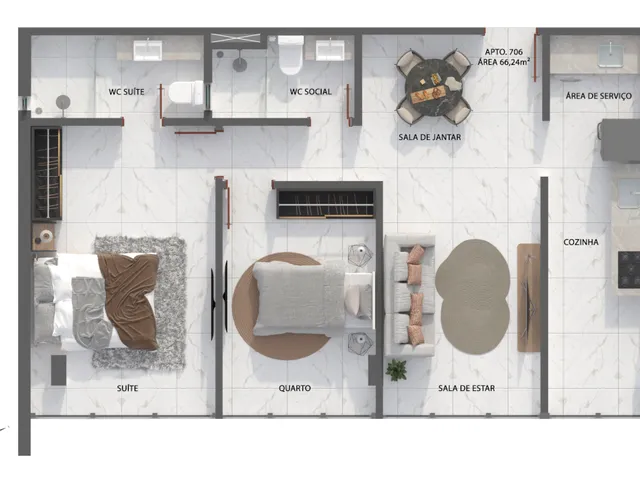 Imagem 7: Voal Apartamento com 2 dormitórios