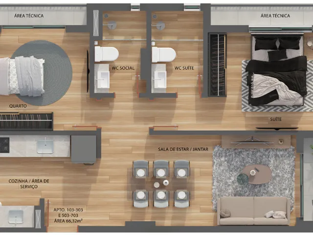 Imagem 8: Voal Apartamento com 2 dormitórios