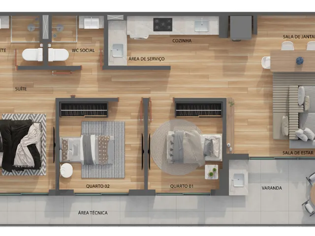 Imagem 13: Voal Apartamento com 2 dormitórios