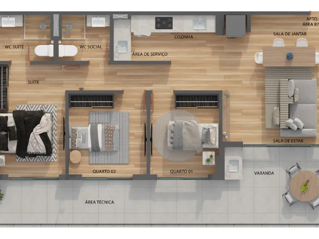 Imagem 14: Voal Apartamento com 2 dormitórios