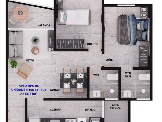 Imagem 4: Parus Residence Apartamento com 3 dormitórios