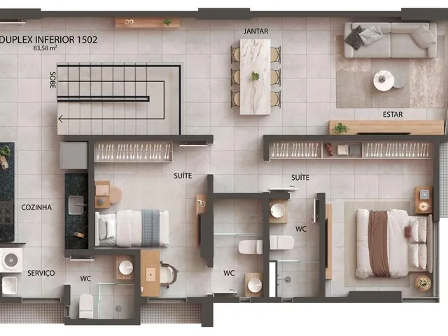 Imagem 7: Soneto Apartamento com 2 dormitórios