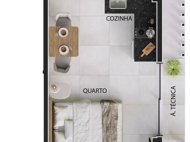 Imagem 8: Loop Apartamento com 1 dormitório