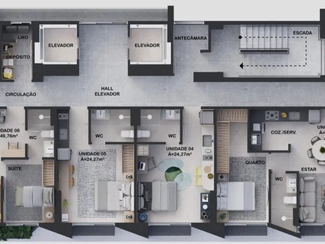 Imagem 3: Ceety Miramar Apartamento com 1 dormitório