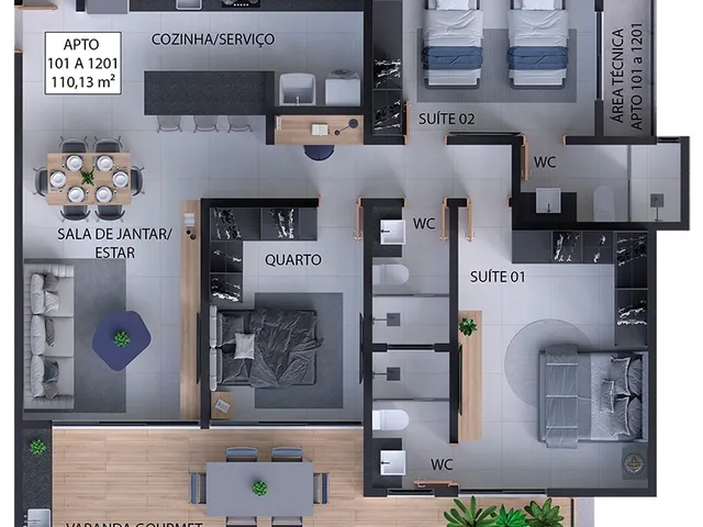 Imagem 9: Elo Gold Apartamento com 2 dormitórios