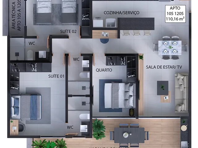 Imagem 10: Elo Gold Apartamento com 2 dormitórios