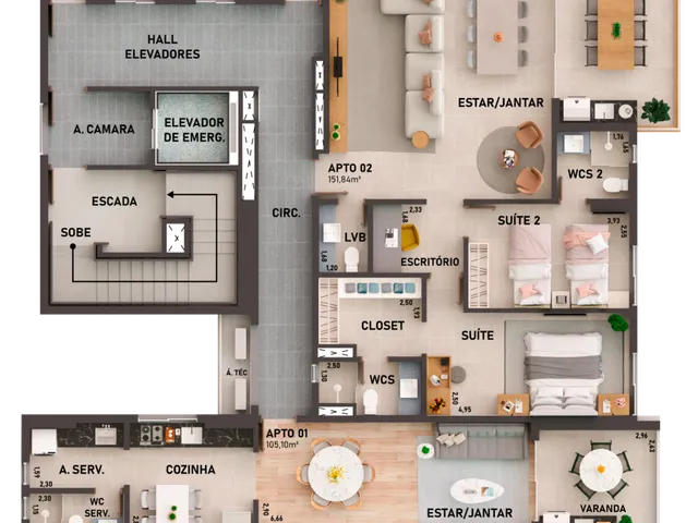 Imagem 6: Sens Apartamento com 3 dormitórios