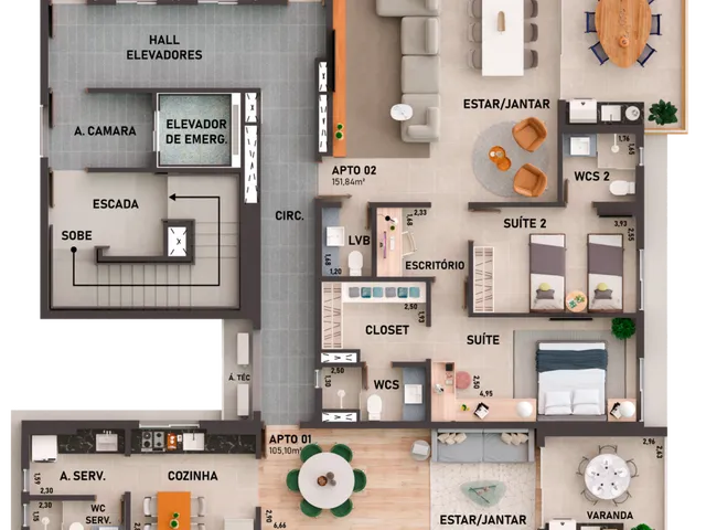 Imagem 8: Sens Apartamento com 3 dormitórios