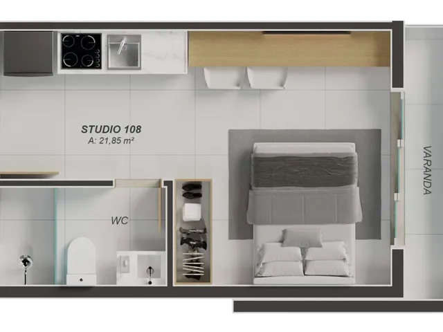 Imagem 9: Park View Apartamento com 1 dormitório