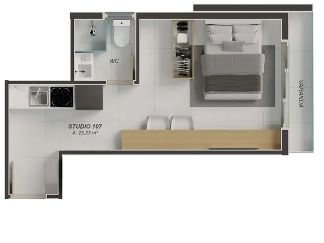 Imagem 10: Park View Apartamento com 1 dormitório