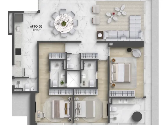 Imagem 5: Artus Blanc Apartamento com 3 dormitórios