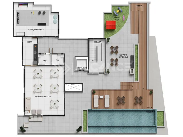 Imagem 12: Apto - 3 Quartos - 1 Suíte - 68,14 m² - Ponta de Campina, Cabedelo/PB