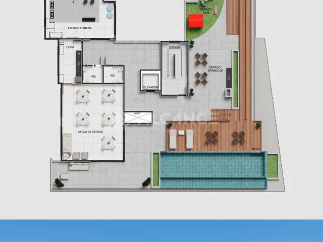 Imagem 13: Apto - 3 Quartos - 1 Suíte - 68,14 m² - Ponta de Campina, Cabedelo/PB
