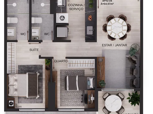 Imagem 2: Armorial Apartamento com 2 dormitórios