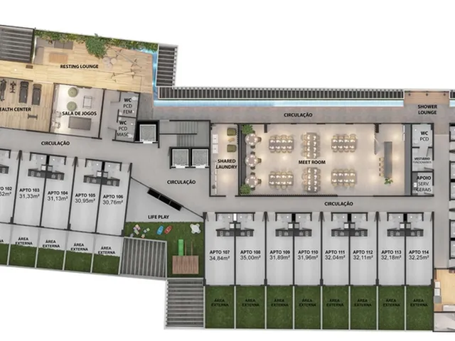 Imagem 5: Park H2Orizon Apartamento com 1 dormitório