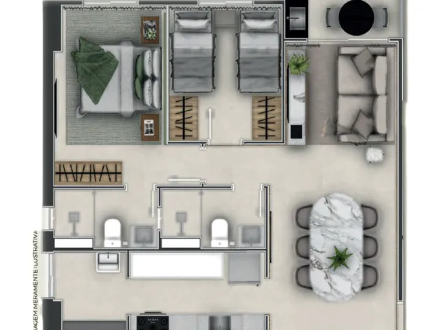 Imagem 2: Green Apartamento com 2 dormitórios