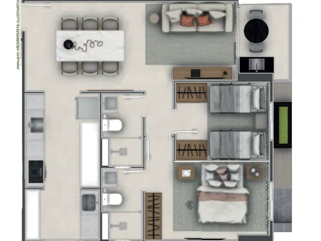 Imagem 3: Green Apartamento com 2 dormitórios