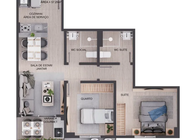 Imagem 13: Porto Oasi Apartamento com 3 dormitórios
