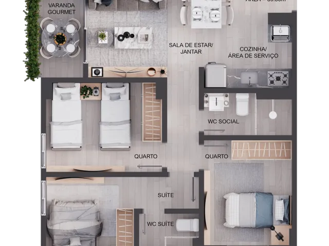 Imagem 15: Porto Oasi Apartamento com 3 dormitórios