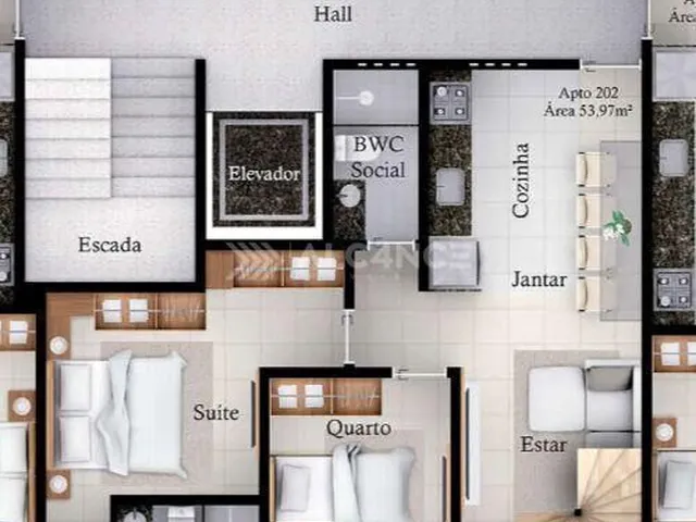 Imagem 7: Cobertura Duplex - 2 Quartos - 1 Suíte - 82 m² - Bancários, João Pessoa/PB