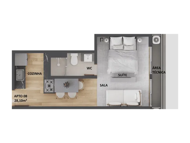 Imagem 5: Zênite Lumi Apartamento com 2 dormitórios