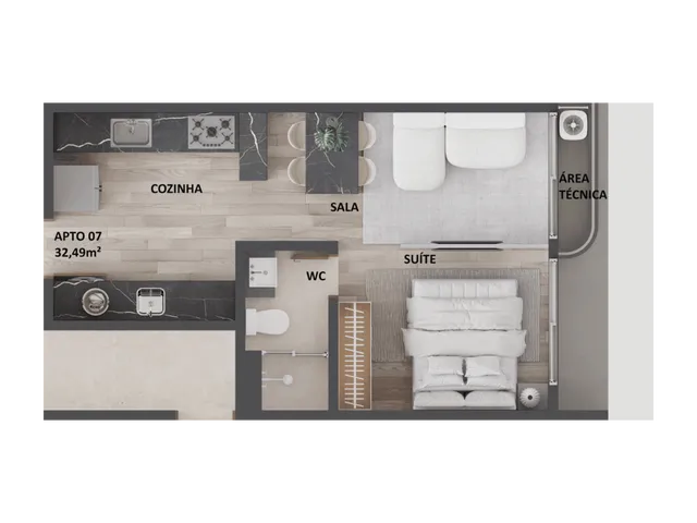 Imagem 6: Zênite Lumi Apartamento com 2 dormitórios