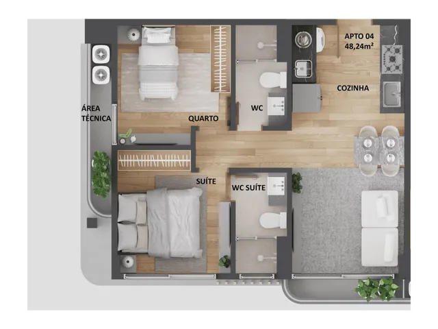 Imagem 8: Zênite Lumi Apartamento com 2 dormitórios