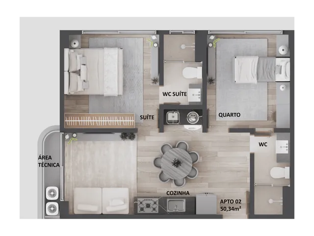 Imagem 9: Zênite Lumi Apartamento com 2 dormitórios