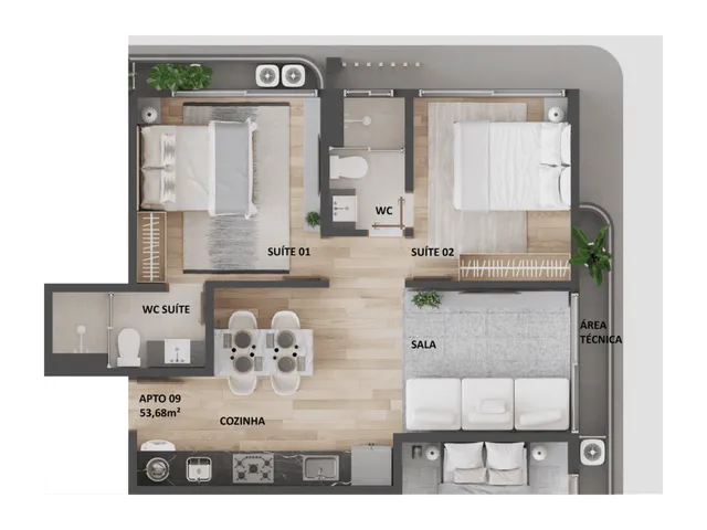 Imagem 11: Zênite Lumi Apartamento com 2 dormitórios