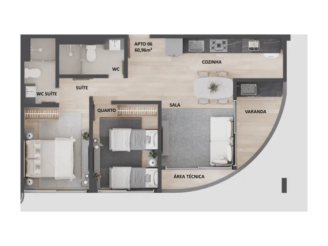 Imagem 12: Zênite Lumi Apartamento com 2 dormitórios
