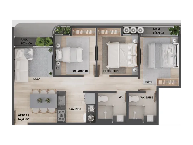Imagem 13: Zênite Lumi Apartamento com 2 dormitórios