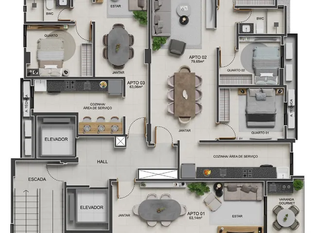 Imagem 2: Hampton Park Apartamento com 3 dormitórios