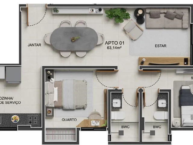 Imagem 4: Hampton Park Apartamento com 3 dormitórios
