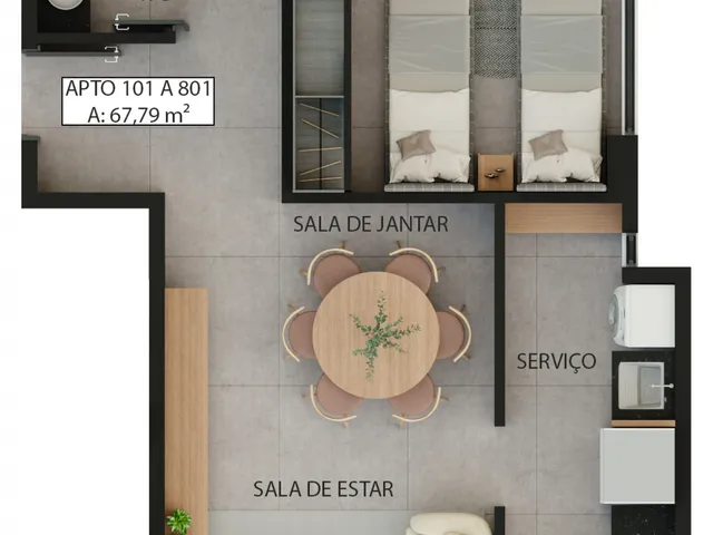 Imagem 5: EQ Ocean Apartamento com 3 dormitórios